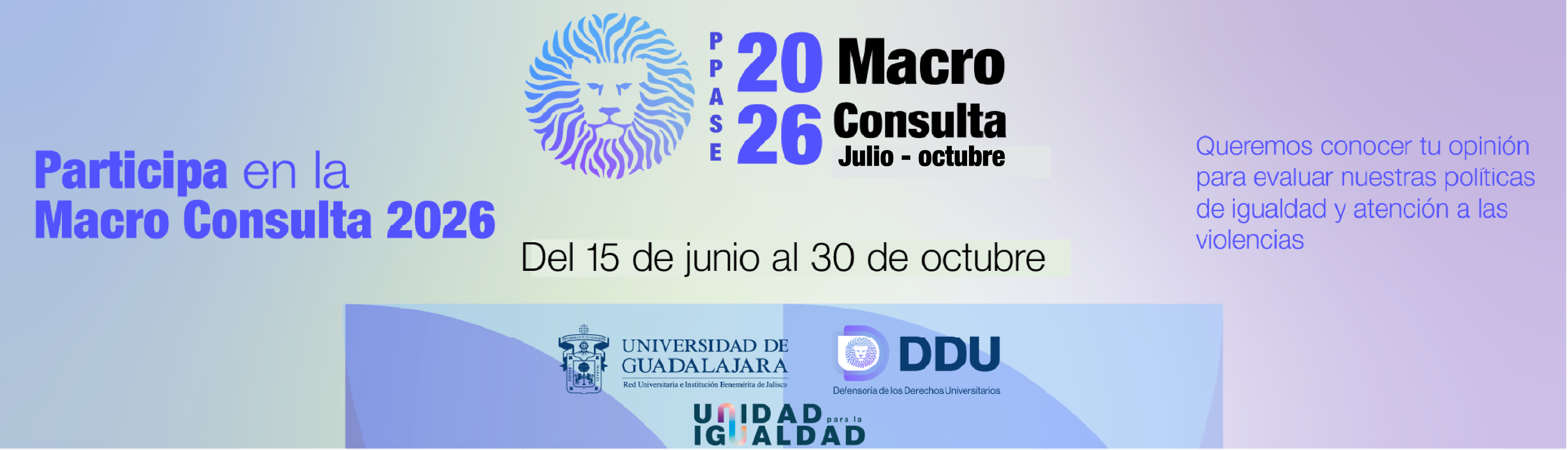 Imagen que invita a participar en la Macro Consulta PPASE
