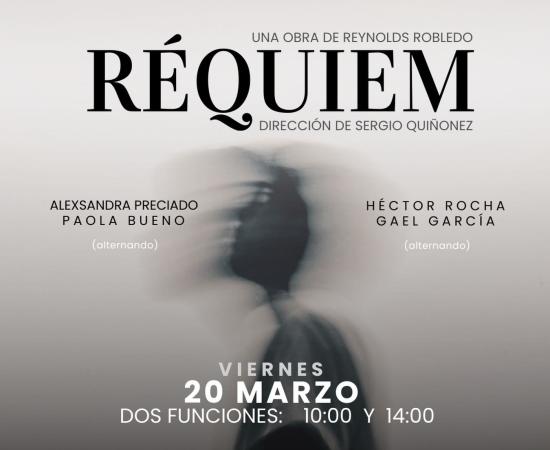 Cartel de la obra de teatro Requiem