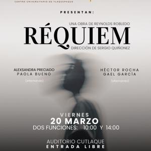 Cartel de la obra de teatro Requiem